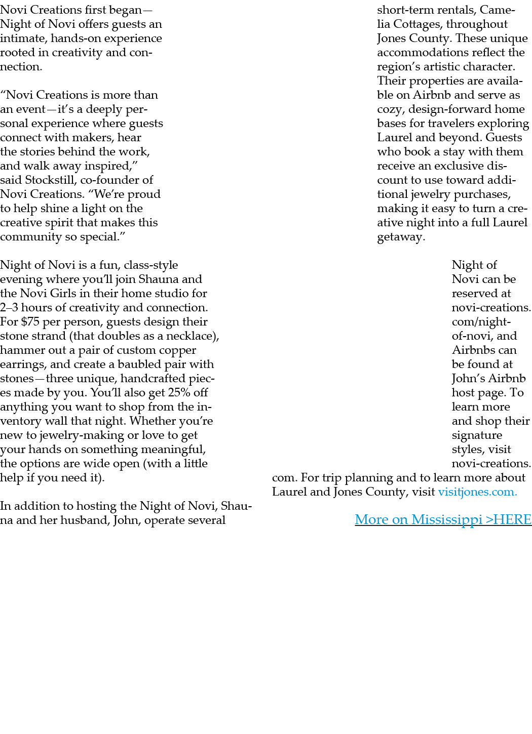 Novi Creations first began—Night of Novi offers guests an intimate, hands on experience rooted in creativity and conn...