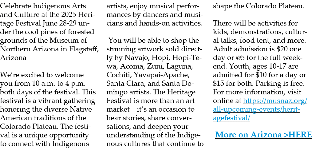 Celebrate Indigenous Arts and Culture at the 2025 Heritage Festival June 28 29 under the cool pines of forested groun...