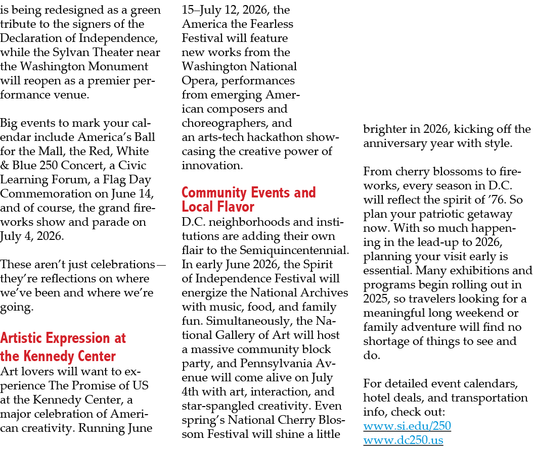 is being redesigned as a green tribute to the signers of the Declaration of Independence, while the Sylvan Theater ne...
