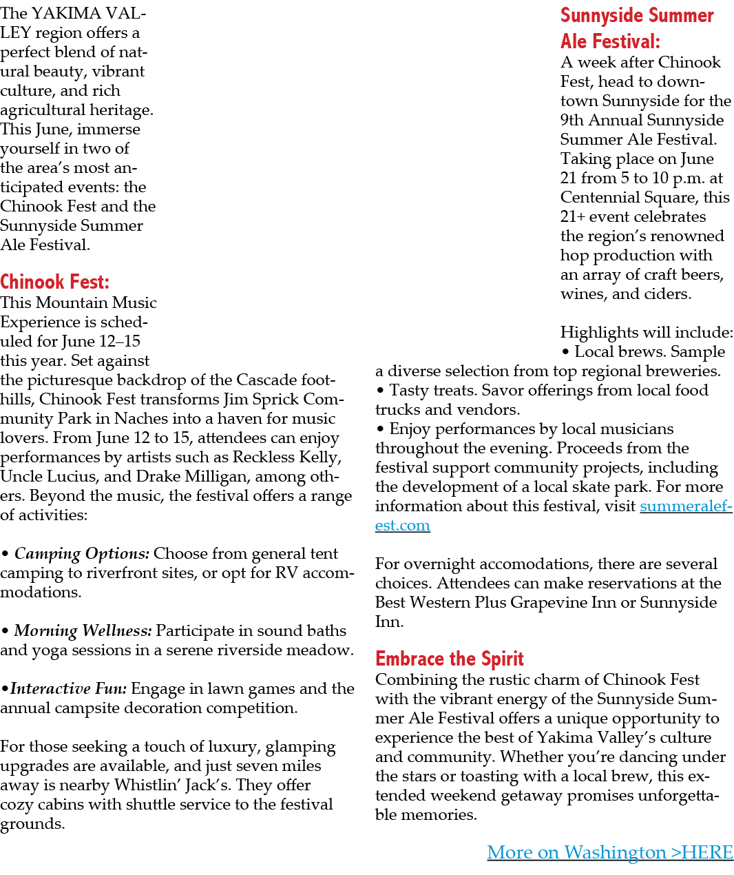 The YAKIMA VALLEY region offers a perfect blend of natural beauty, vibrant culture, and rich agricultural heritage. T...