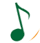 colorful clef and music notes vector illustration on the white background