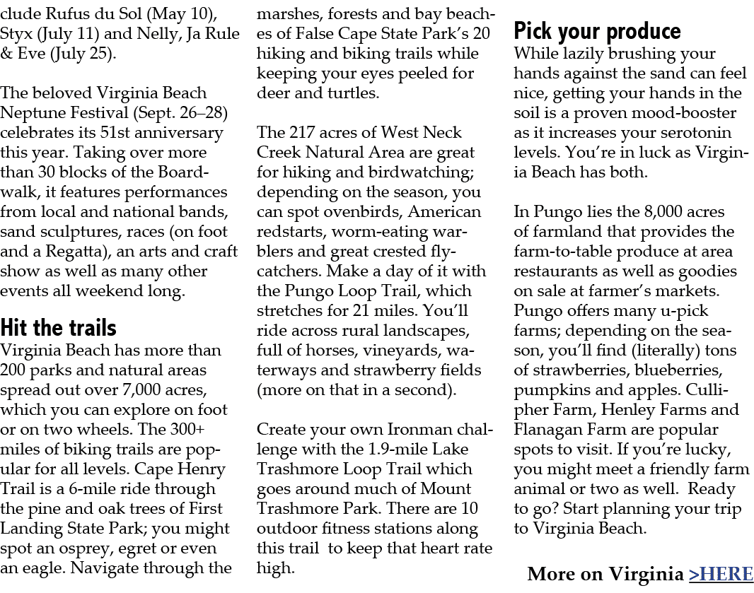 clude Rufus du Sol (May 10), Styx (July 11) and Nelly, Ja Rule & Eve (July 25). The beloved Virginia Beach Neptune Fe...