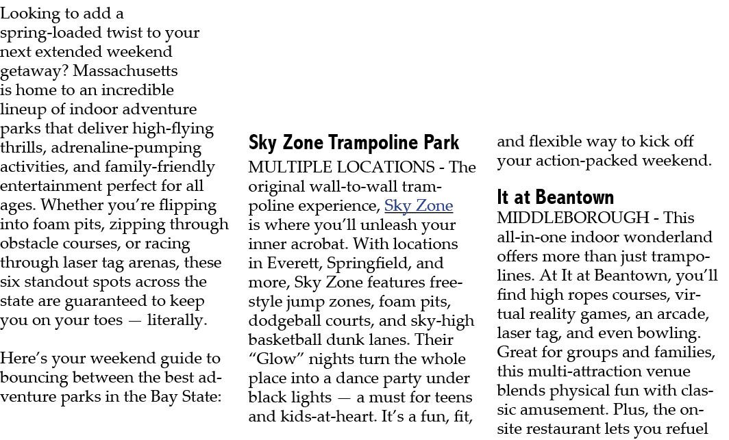 Looking to add a spring loaded twist to your next extended weekend getaway? Massachusetts is home to an incredible li...