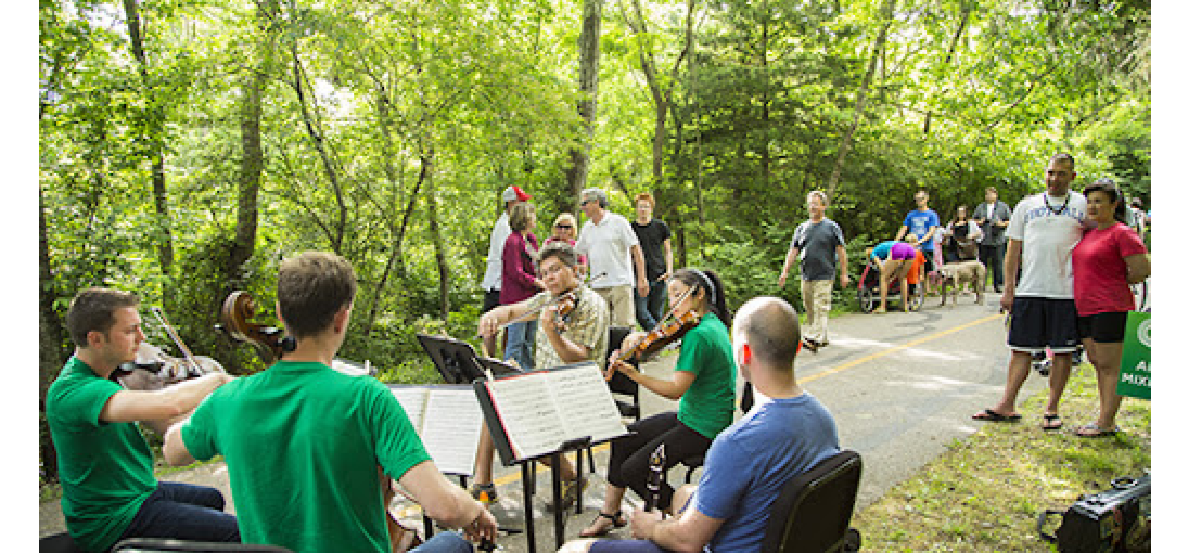 Artosphere trail concert series on Sunday, June 1, 2014, in Fayetteville, Arkansas. Photo by Beth Hall