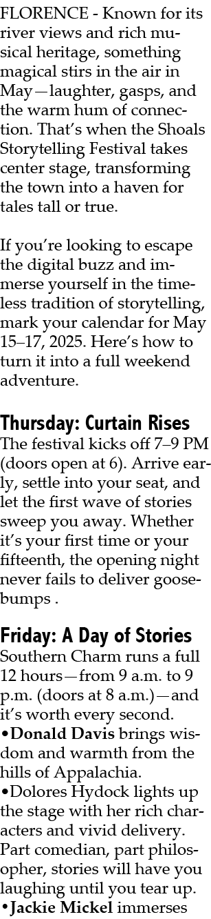 FLORENCE Known for its river views and rich musical heritage, something magical stirs in the air in May—laughter, gas...