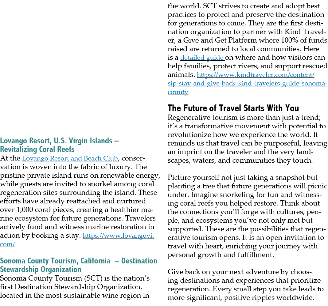  Lovango Resort, U.S. Virgin Islands – Revitalizing Coral Reefs At the Lovango Resort and Beach Club, conservation is...