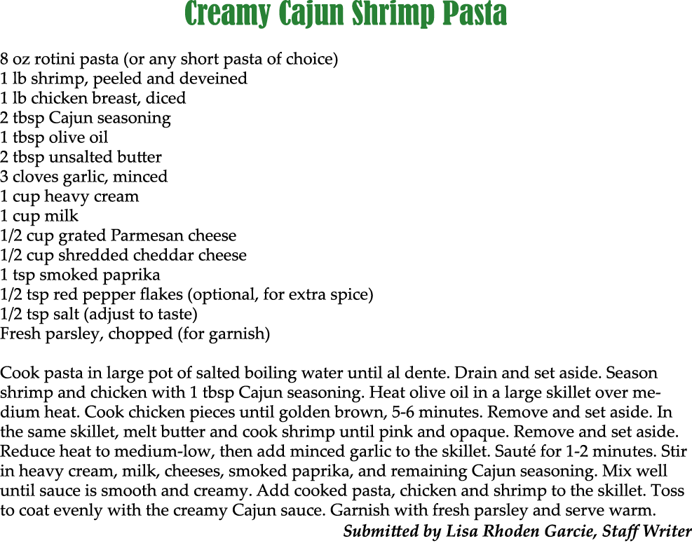 Creamy Cajun Shrimp Pasta 8 oz rotini pasta (or any short pasta of choice) 1 lb shrimp, peeled and deveined 1 lb chic...